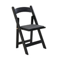 Upholstered Folding Chair, Space Saving,Easy To Carry, 4Pcs,Black Cushion Black Shelf,Dining Room Black Solid Wood