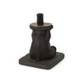 Bear Umbrella Base Dark Brown Concrete