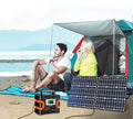 100W 18V Portable Solar Panel Black Metal