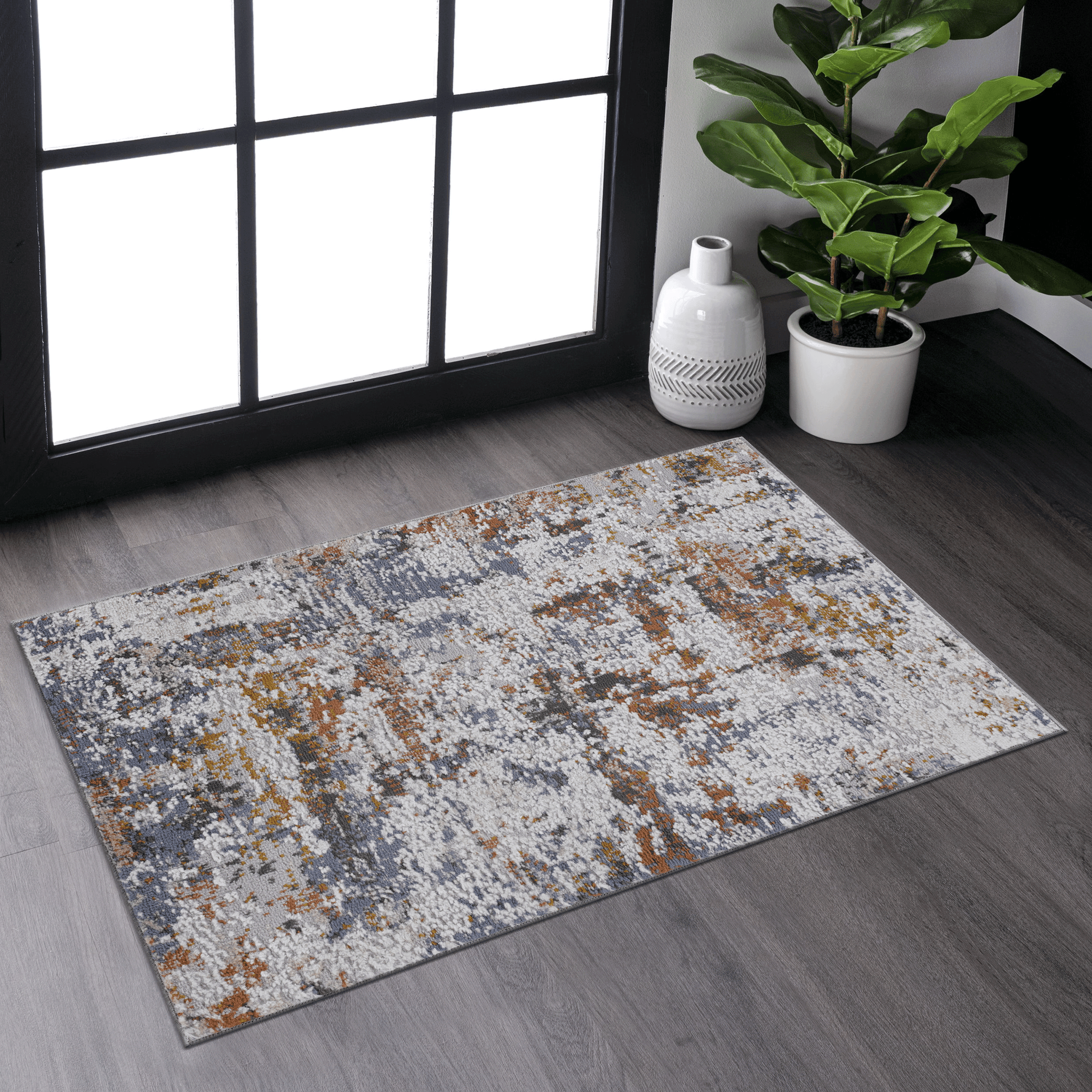 Naar Payas Collection 2X3 Ivory Blue Traditional Non Shedding Living Room Bedroom Dining Home Office Stylish And Stain Resistant Area Rug Ivory Navy Polyester