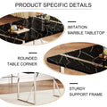Table And Chair Set.A Rustic Industrial Rectangular Mdf Black Dining Table With Mdf Desktop And Electroplated Silver Metal Legs.Paried With 4 Chairs With Pu Cushion And Metal Legs. Black,Dark Gray,Silver Seats 4 Mdf Metal