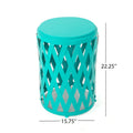 Selen 15 Side Table Teal Iron