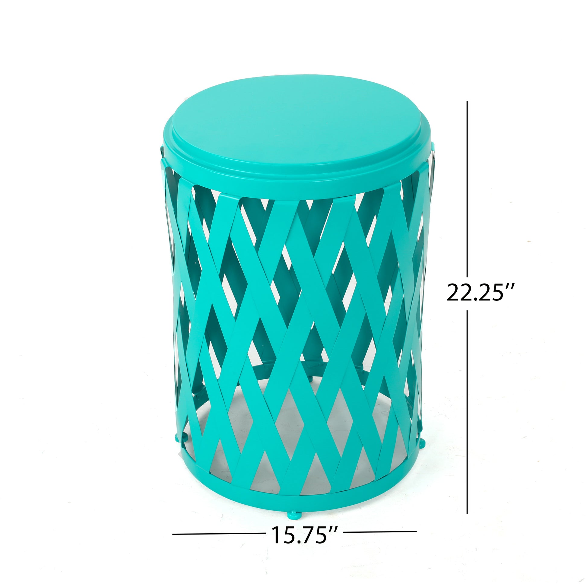 Selen 15 Side Table Teal Iron