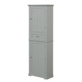 Tall Bathroom Storage Cabinet, Freestanding Storage Cabinet With Drawer And Adjustable Shelf, Mdf Board With Painted Finish, Grey Old Sku:Wf312727Aae Grey Mdf