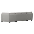 Berza Gray Cuddler Sectional Gray Foam Engineered Wood 4 Seat