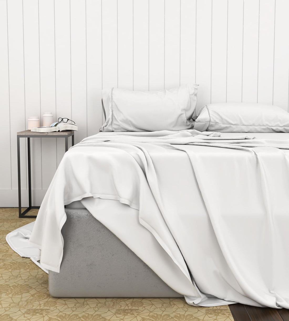 Bamboo Cotton Sheets Soft And Smooth With Viscose From Bamboo White Twin Long White Cotton