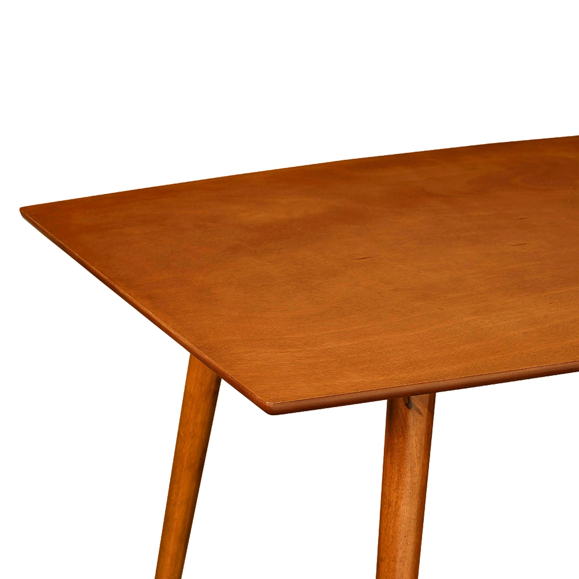 Mid Century Modern Minimalist Dining Table Acorn Brown Mdf