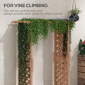 Outsunny Raised Garden Bed With Arch Trellis For Vine Climbing Plants, Hanging Flowers, 70.75