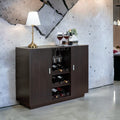 Espresso 2 Door Wine Cabinet Espresso Kitchen Modern Mdf