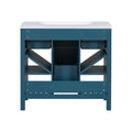 36'' Bathroom Vanity With Resin Sink Combo, Solid Wood Frame Bathroom Storage Cabinet, Freestanding Vanity Set With 5 Drawers& Soft Closing Doors Same As Sw000141Aam Blue Bathroom Solid Wood Mdf Resin