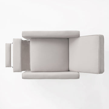 Grey Linen Push Back Chair For Elegant Home D Cor Grey Fabric