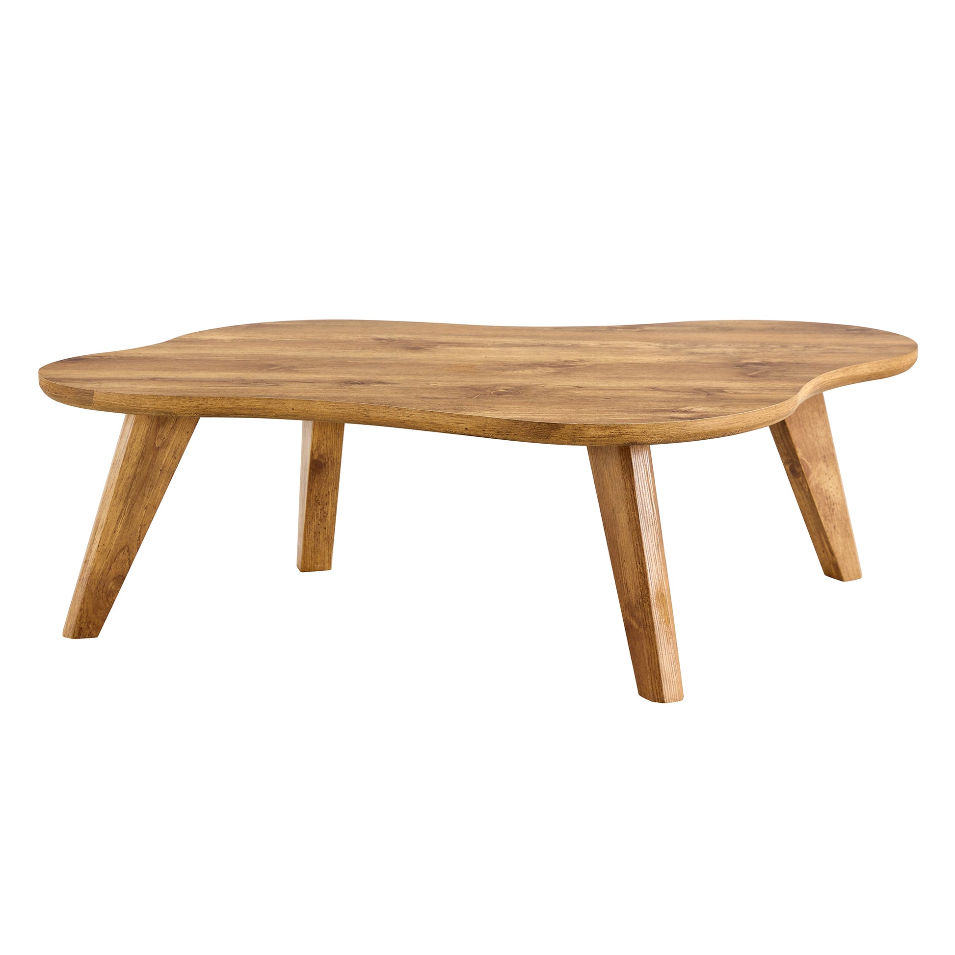 Modern Minimalist Wood Color Table Top. Solid Wood Legs, Cloud Shape To Give You A Experience, Computer Desk. The Game Table. Suitable For Dining And Living Rooms. Wood Mdf