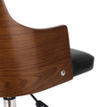 Office Chair Black Dark Walnut Pu