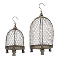 Set Of 2 Phineas Hanging Wire Mesh Candle Holders, L: D7X13