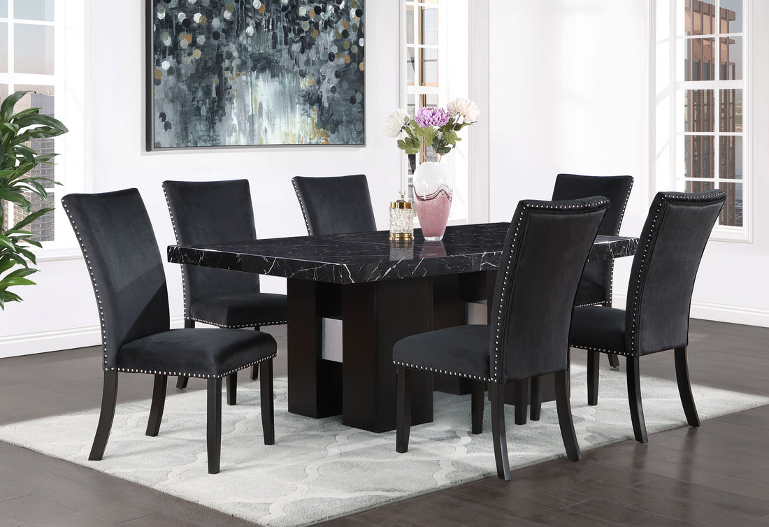 Jhoanna Dining Table Black Rubber Wood