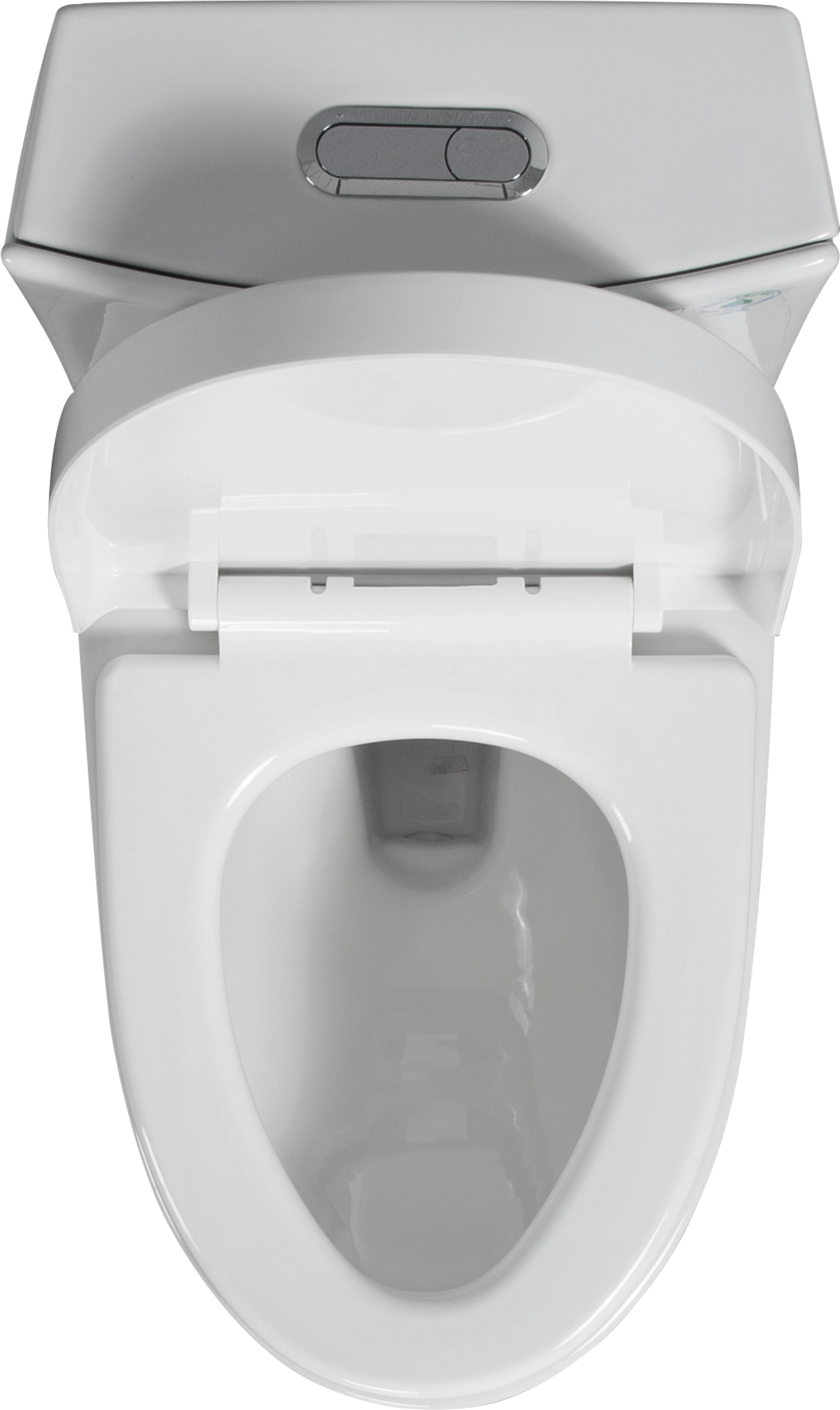 One Piece Toilet, 1.1 1.60 Gpf Water Efficient Dual Flush Elongated Comfort Height Floor Mounted, Standard Size Toilet With Soft Closing Seat Included, Glossy White 24T01 Gw White Ceramic