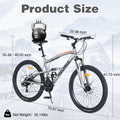 26 Inch Mountain Bike 21 Speed Dual Suspension Aluminum Alloy Frame For Men And Women'S Bike Cycling Grey Garden & Outdoor Aluminium Alloy