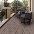 Wood Plastic Composite Deck Tiles Set Of 20, Sustainable Fsc Composite Decking Resist Rust, Water, Weather, Easy To Diy & Maintain, Ideal For Patios, Balconies, Rooftops, Light Coffee Color Light Coffee Wood Plastic