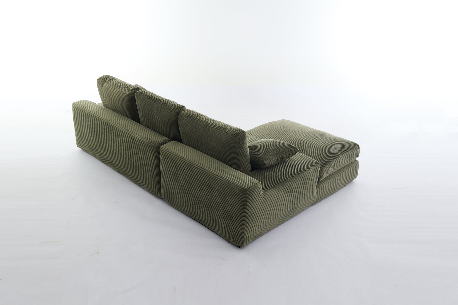 99*69" Modular Sectional Living Room Sofa Set, Modern Minimalist Style Couch, Upholstered Sleeper Sofa For Living Room, Bedroom, 2 Pc Free Combination, Installation Free Sofa, L Shape, Army Green Army Green Primary Living Space Soft Minimalist,Modern