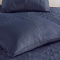 3 Piece Reversible Bedspread Set Navy King Cal King King Navy Polyester
