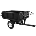 Heavy Duty Lawn Mower Trailer Steel Dump Truck, 661.4 Lbs Load, Garden Utility Trailer With Removable Sidewalls For Transporting Soil, Peat, Building Materials Black Iron