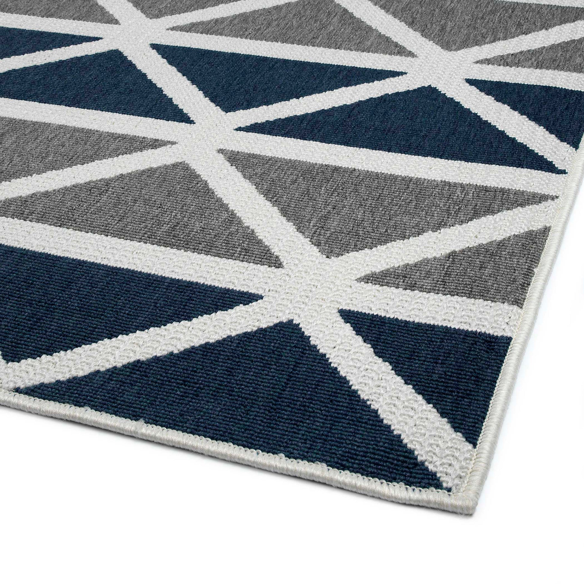 Contemporary, Transitional, Geometric, Nautical, Textured 1'9" X 3' Rectangle Throw Rug Grey Polypropylene