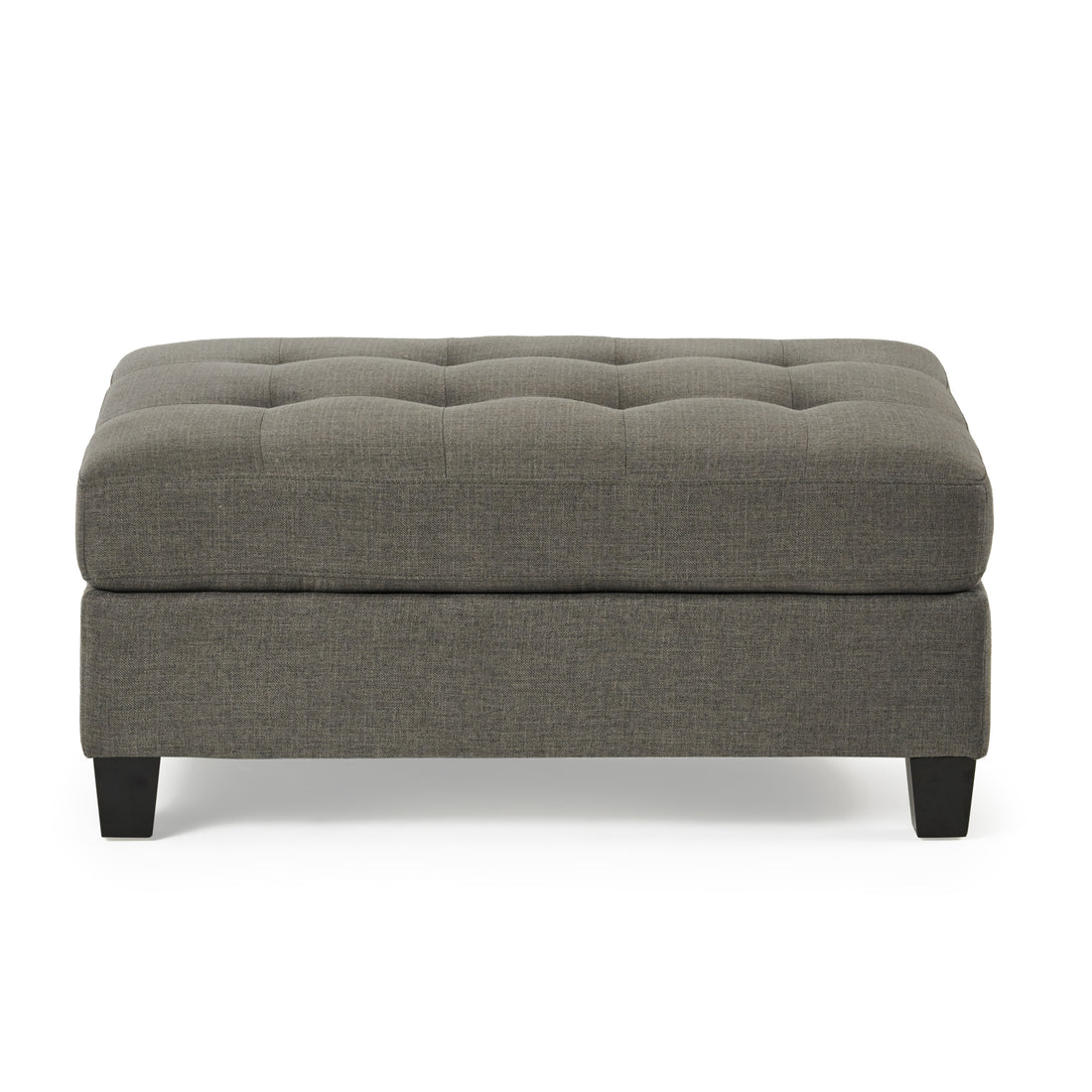 Chaise Ottoman Dark Grey Fabric