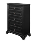 Rex Black Chest Black Solid Wood Mdf