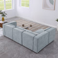 Modular Sofa Grayish Blue Chenille Fabric, Simple And Grand, The Seat And Back Is Very Soft. This Is Also A Knock Down Sofa Grayish Blue Chenille 4 Seat