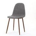 Dining Chair Light Grey Fabric