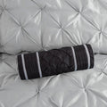 7 Piece Tufted Comforter Set Grey Full Full Grey Polyester