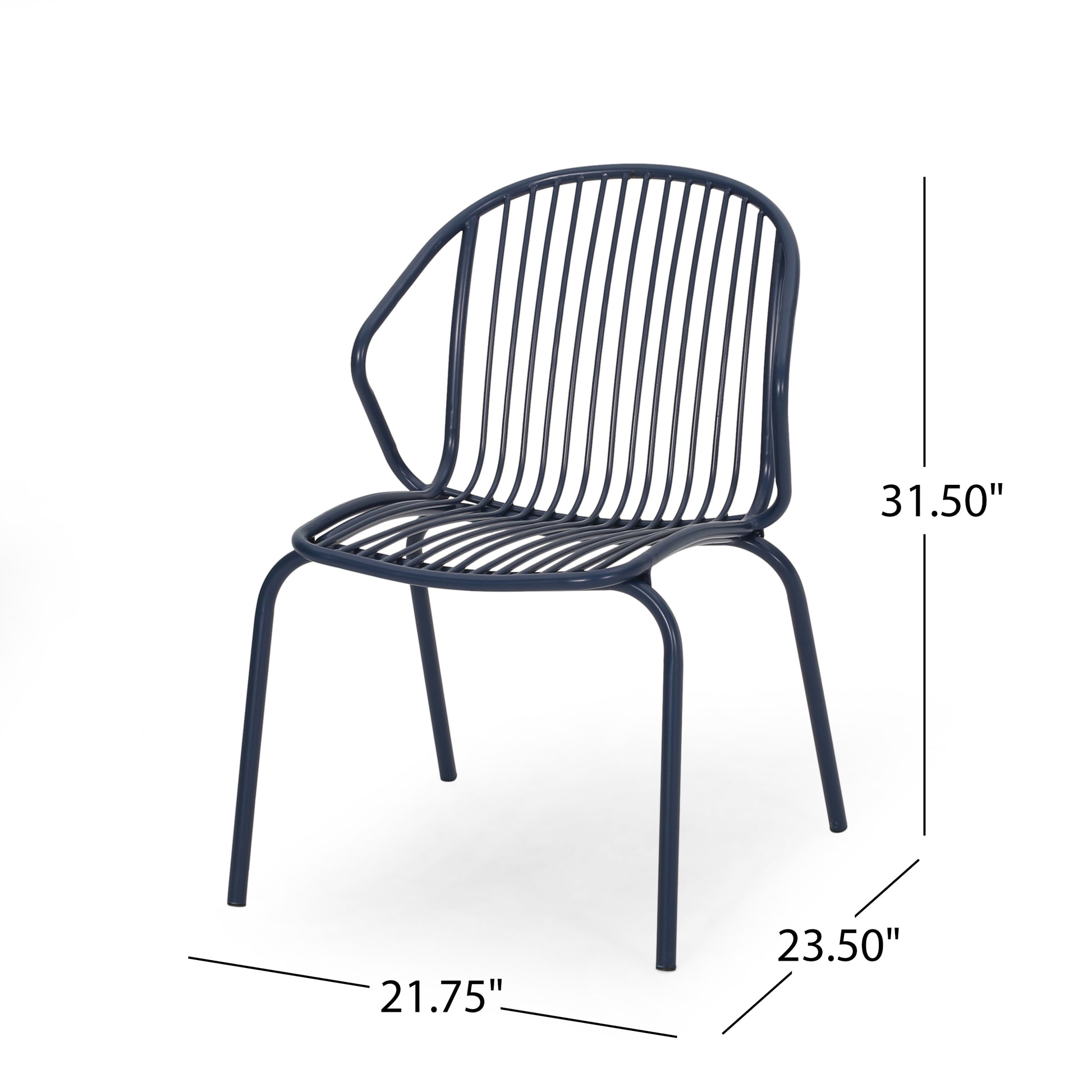 Boston Chair Navy Blue Iron