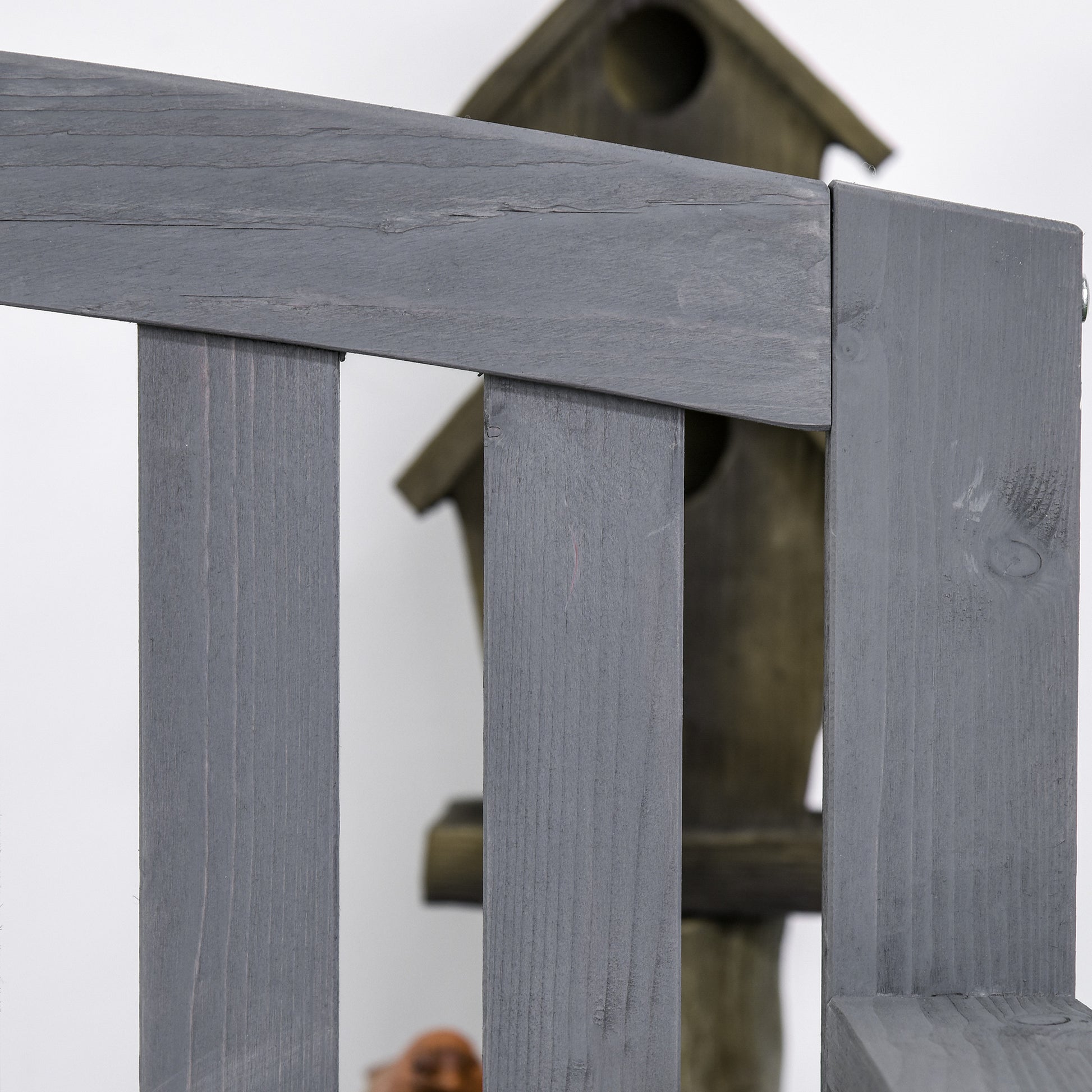 Outsunny 56" Outdoor Wood Bench, 2 Seater Garden Bench With Backrest And Armrest, Patio Bench For Patio, Porch, Poolside, Balcony, Gray Gray Wood