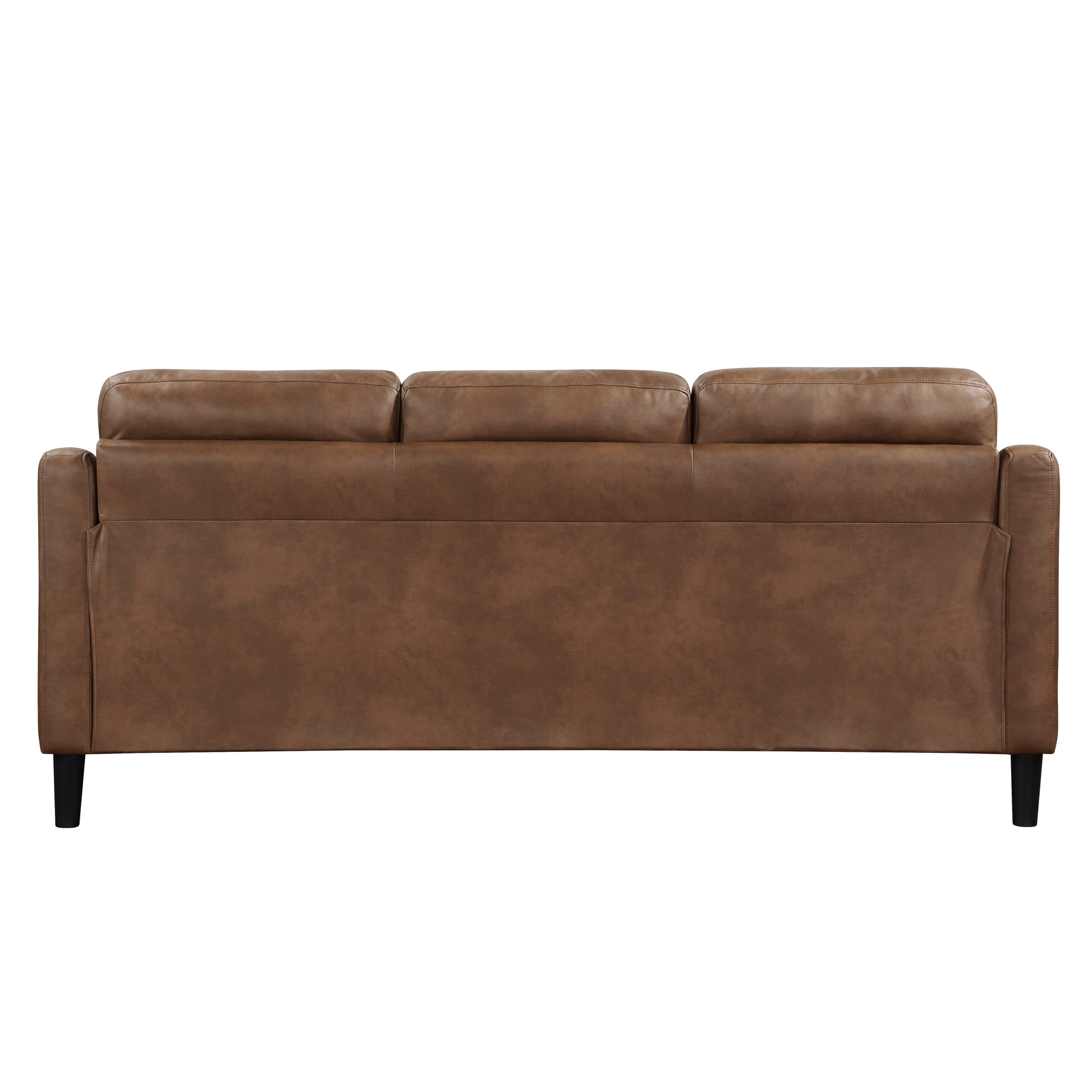 Brown 2Pc Sofa Set Microfiber Upholstered Sofa Loveseat Set Button Tufted Contoured Arms Solid Wood Frame Casual Living Room Furniture Brown Microfiber Wood Primary Living Space Traditional,Transitional Solid Wood 5 Seat