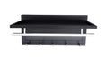 Esyspot Metal Powder Coating Hook Wall Mounted With Shelf Black Bedroom Contemporary Metal Chrome,Metal
