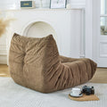 Floor Sofa Bean Bag Chair For Adults Fireside Bean Bag Lounger Memory Foam Chair For Home, Office, Apartment Or Gaming Venue Matte Brown Polyester Primary Living Space Firm Art Deco Armless Foam Polyester Blend