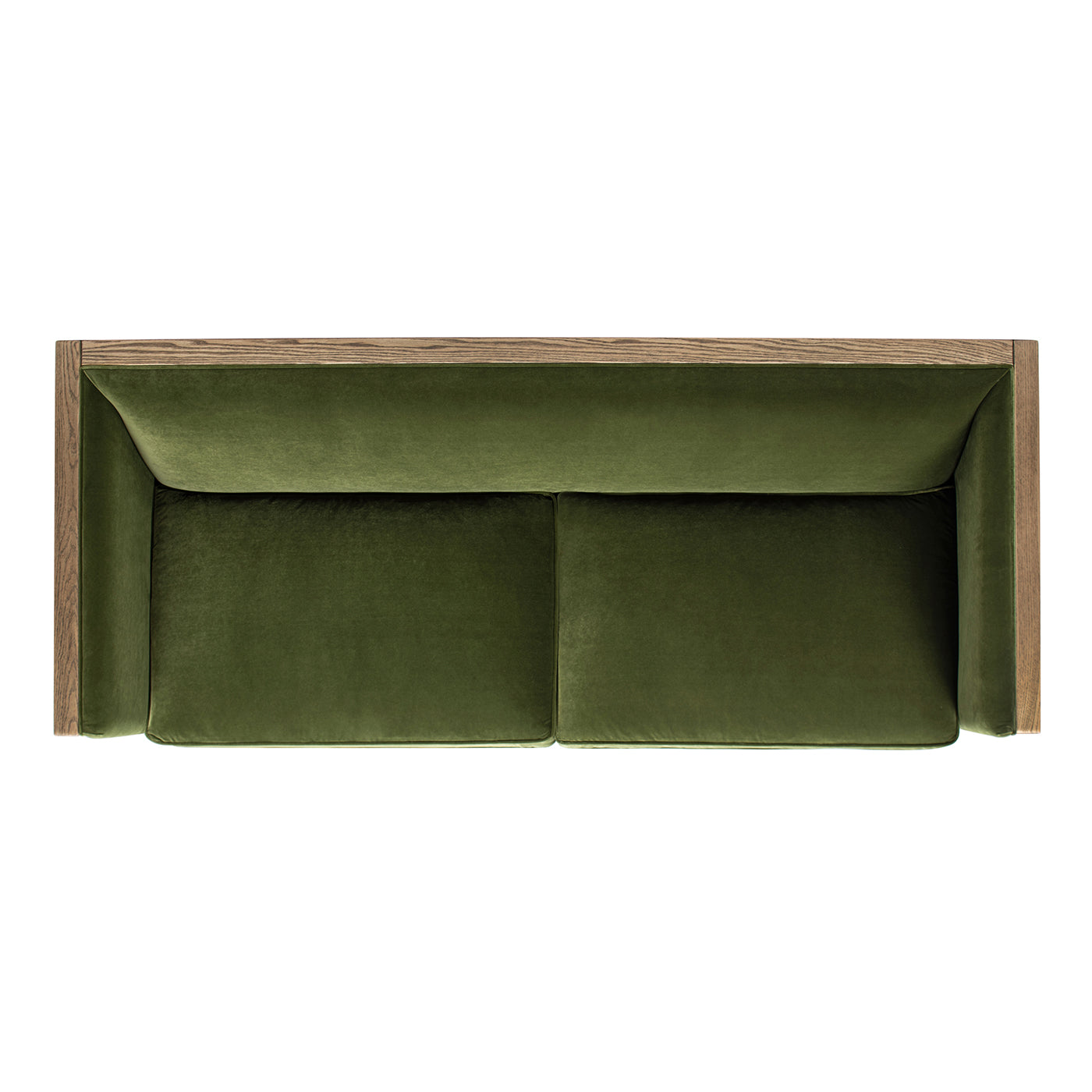 Georgia 81" Cane Rattan Tuxedo Sofa, Olive Green Performance Velvet Olive Green Foam Wood Fabric Rattan 2 Seat