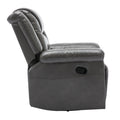 360 Swivel And Rocking Home Theater Recliner Manual Recliner Chair With Wide Armrest For Living Room,Bedroom, Grey Grey Foam Pu