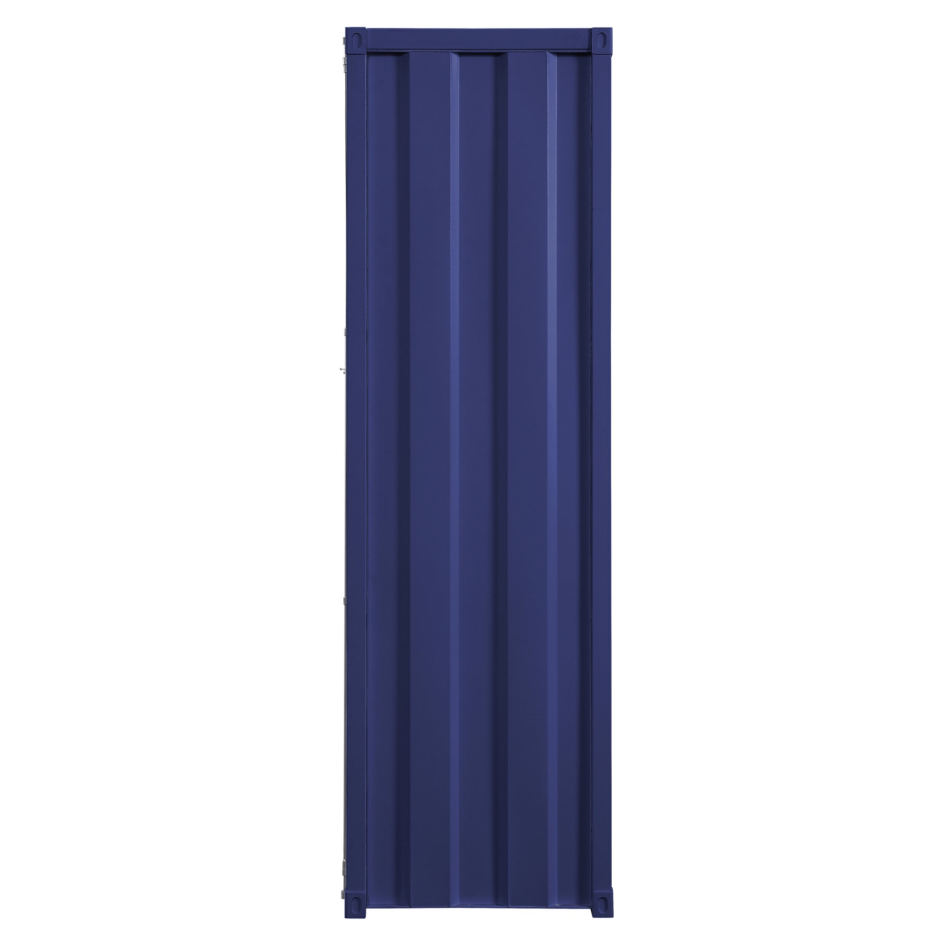 Blue Wardrobe With Full Length Container Lock Blue Bedroom Industrial Metal