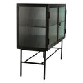 Retro Style Console Table Simple Modern Sideboard Storage Cabinet With Detachable Wide Shelves For Entryway Living Room Bathroom Dining Room Black Black Steel