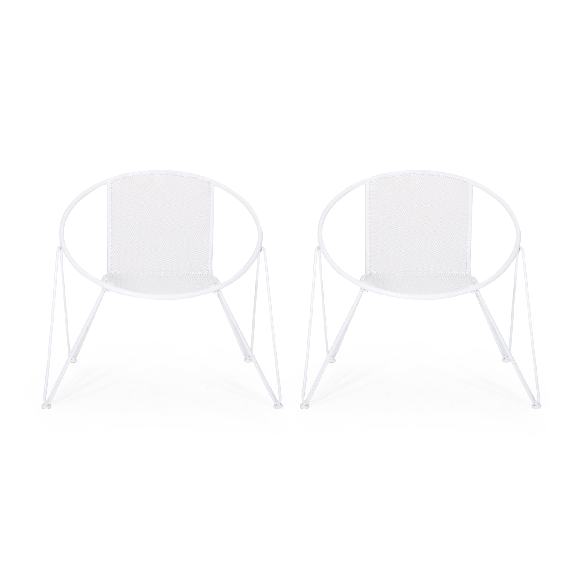 Georgia Chair Set Of 2 White Iron