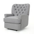 Indulge In Supreme Comfort: Electric Recliner Chair With Elegant Copper Accents And Soft Light Grey Upholstery Light Grey Fabric