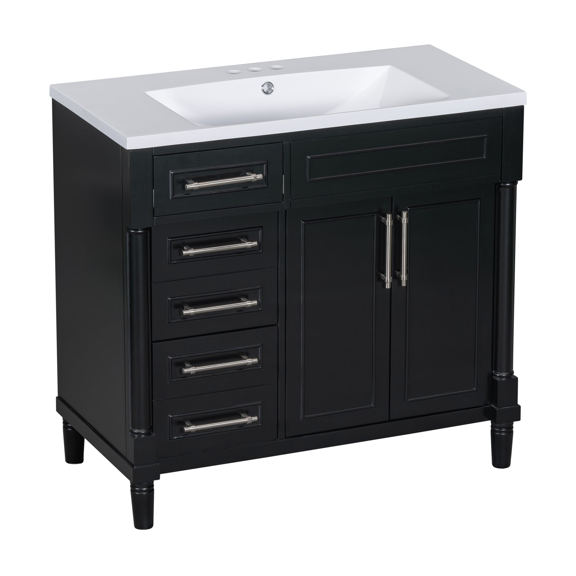 36'' Bathroom Vanity With Top Resin Sink,