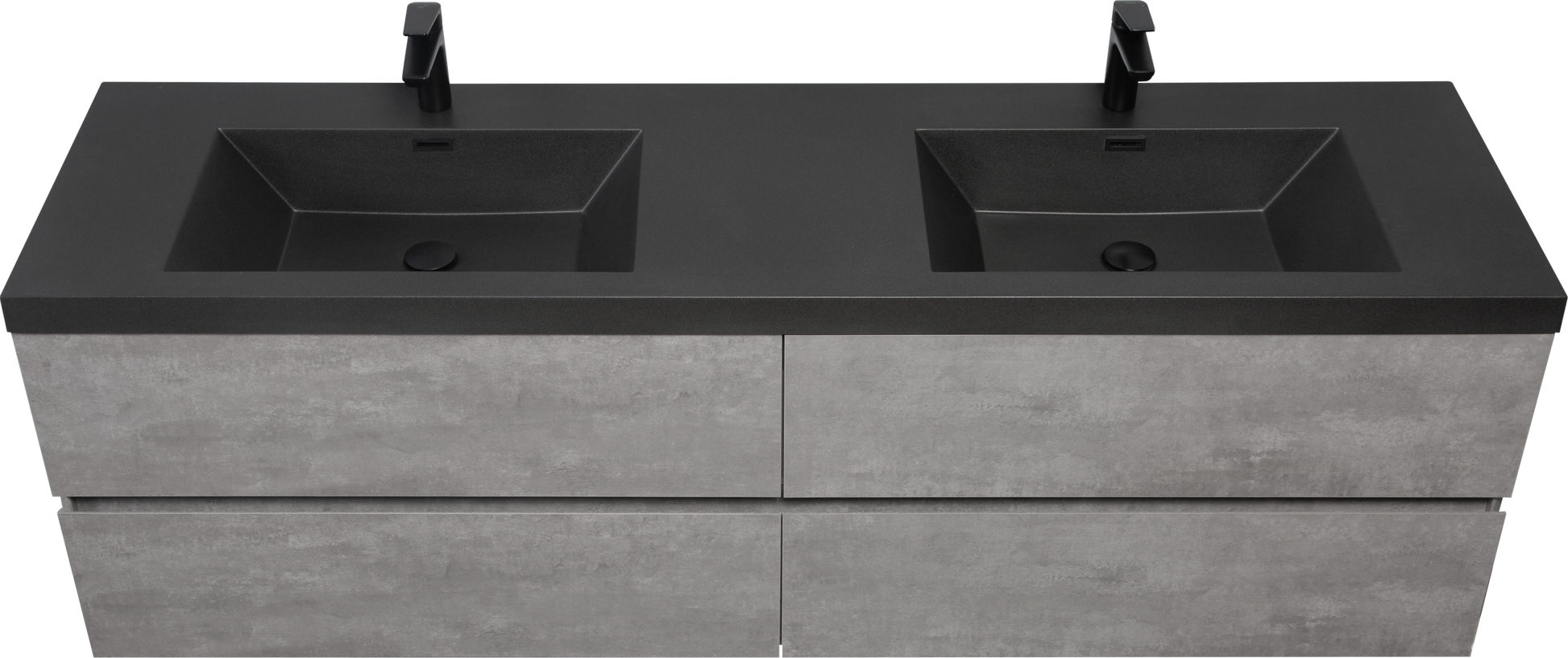 72" Floating Bathroom Vanity with Sink, Modern Wall 4+-grey-wall mounted-plywood