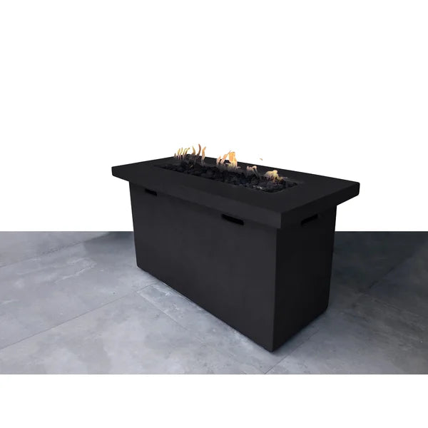 25" H X 42" W Fiber Reinforced Concrete Propane Outdoor Fire Pit Table Charcoal Garden & Outdoor Modern Stone Concrete