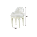 Dorothy Chair W Swivel, Pearl White Synthetic Leather & Ivory Bd02272 Ivory Wood