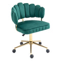 Coolmore Velvet Home Office Desk Chair, Modern Cute Computer Chair, Wheels Swivel Height Adjustable Swivel Task Chair For Home Office Emerald Velvet Emerald Primary Living Space Foam Velvet