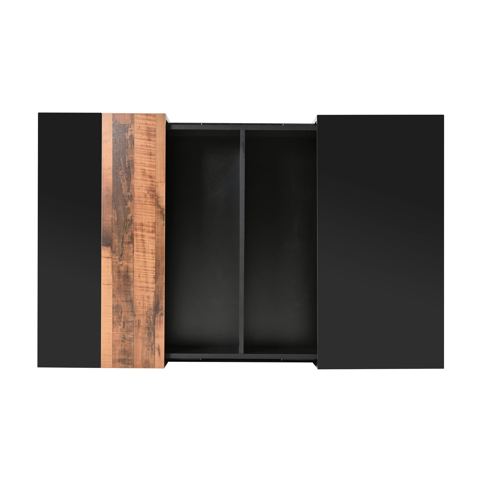 31.4'' X 31.4'' Square Coffee Table With Sliding Tabletop, High Gloss Center Table With Hidden Storage Compartment, Extendable Cocktail Table With Walnut Grain Finish For Living Room, Black Black Square Mdf