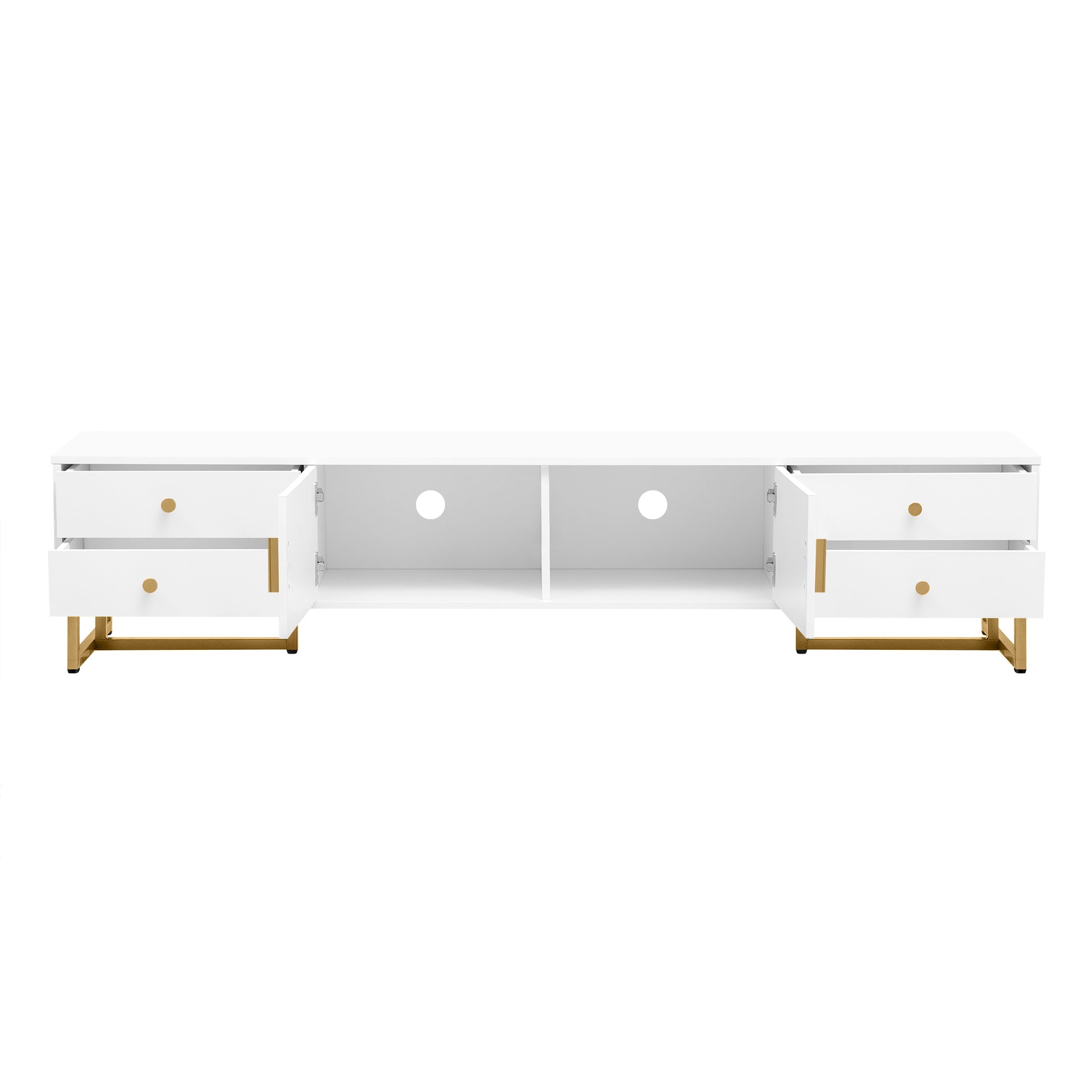 Tv Stand For 65 Inch Tv, Entertainment Center Tv Media Console Table, Modern Tv Stand With Storage, Tv Console Cabinet Furniture For Living Room White 70 79 Inches Mdf