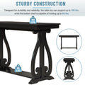 48 Inch Rustic Vintage Console Tablefarmhouse Style Entryway Table With Open Shelf And Sturdy Construction For Entryway And Living Room Black Black Distressed Finish Primary Living Space Antique,Rustic,Vintage Open Storage Console Tables Brushed